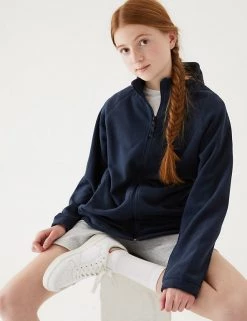 M&S Collection Jumpers Unisex Zip Fleece (2-16 Yrs) -School Uniform Sales Store SD 04 T93 4311 F0 X EC 2