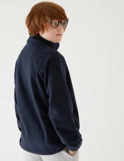 M&S Collection Jumpers Unisex Zip Fleece (2-16 Yrs) -School Uniform Sales Store SD 04 T93 4311 F0 X EC 3