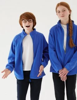 M&S Collection Jumpers Unisex Zip Fleece (2-16 Yrs) -School Uniform Sales Store SD 04 T93 4311 RA X EC 0