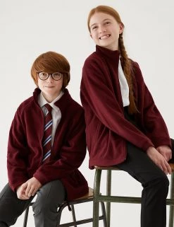 M&S Collection Jumpers Unisex Zip Fleece (2-16 Yrs) -School Uniform Sales Store SD 04 T93 4311 XM X EC 0