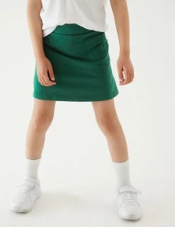 M&S Collection Shorts Girls' Cotton With Stretch Sports Skorts (2-16 Yrs) -School Uniform Sales Store SD 04 T93 5252 EE X EC 2
