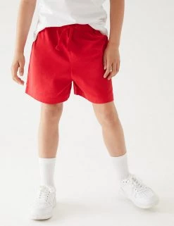 M&S Collection Unisex Pure Cotton Sports Shorts (2-16 Yrs) 44 M&S Collection Unisex Pure Cotton Sports Shorts (2-16 Yrs) -School Uniform Sales Store SD 04 T93 5254 B0 X EC 3