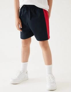 M&S Collection Unisex Pure Cotton Sports Shorts (2-16 Yrs) 50 M&S Collection Unisex Pure Cotton Sports Shorts (2-16 Yrs) -School Uniform Sales Store SD 04 T93 5254 B4 X EC 3