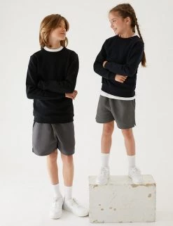 M&S Collection Unisex Pure Cotton Sports Shorts (2-16 Yrs) 52 M&S Collection Unisex Pure Cotton Sports Shorts (2-16 Yrs) -School Uniform Sales Store SD 04 T93 5254 T3 X EC 0