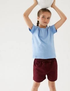 M&S Collection Unisex Pure Cotton Sports Shorts (2-16 Yrs) 36 M&S Collection Unisex Pure Cotton Sports Shorts (2-16 Yrs) -School Uniform Sales Store SD 04 T93 5254 XM X EC 1