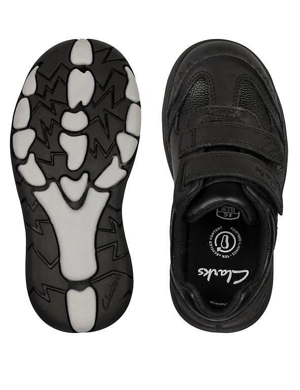 CLARKS Baby Leather Riptape School Shoes (Toddler Size 7-9.5) 4 CLARKS Baby Leather Riptape School Shoes (Toddler Size 7-9.5) - Image 2