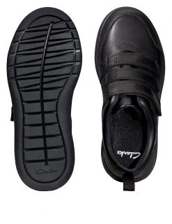 CLARKS Kids' Leather Riptape School Shoes (Youth Size 3-9.5) 8 CLARKS Kids' Leather Riptape School Shoes (Youth Size 3-9.5) -School Uniform Sales Store SD 08 T94 3107 Y0 X EC 1