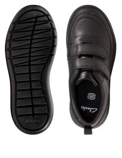 CLARKS Kids' Leather Riptape School Shoes (Kid Size 10-2.5) 8 CLARKS Kids' Leather Riptape School Shoes (Kid Size 10-2.5) -School Uniform Sales Store SD 08 T94 3114 Y0 X EC 1