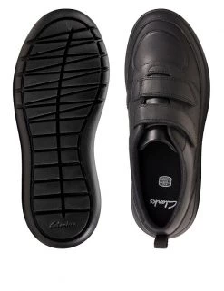 CLARKS Kids' Leather Riptape School Shoes (Youth Size 3-9) -School Uniform Sales Store SD 08 T94 3115 Y0 X EC 1