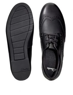 CLARKS Shoes Kids' Leather Lace Up Brogues (Kid Size 13-2.5) -School Uniform Sales Store SD 08 T94 3168 Y0 X EC 1